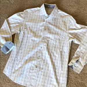 Men’s Bugatchi button up collar shirt: Large